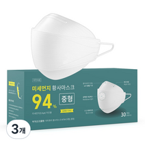 닥터퓨리 KF94 미세먼지 황사마스크 중형, 30개입, 3개