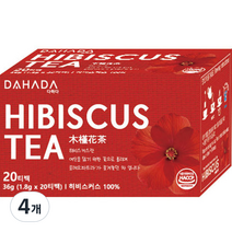 다하다 히비스커스티 20p, 1.8g, 20개입, 4개