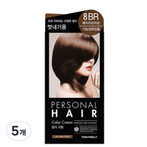 토니모리 퍼스널 헤어 컬러 크림, 8BR 베이지브라운, 5개