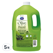올리브 앤 바질 친환경 주방세제, 3L, 5개