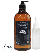 시크릿덤 아로마 퍼밍 마사지오일 로즈마리향 1000ml + 펌프 + 공병 100ml, 4세트