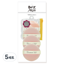 다크니스 캐론 파운데이션 분첩 소 4p + 파우치 세트, 혼합색상, 5세트