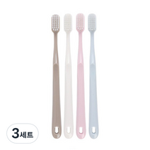 팡팡카트 마카롱 컬러 칫솔, 3세트, 4개