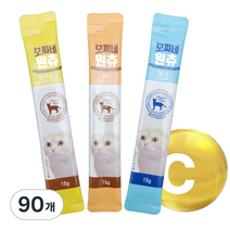 모찌네 원츄 짜먹는 고양이간식 닭가슴살 15g, 90개