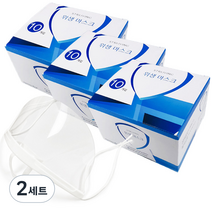 스토리빙 요리사 주방 시식 위생 마스크, 30개입, 2세트, 화이트