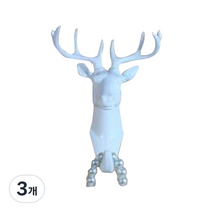 인테리어 사슴 후크, 화이트, 3개
