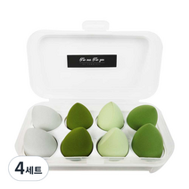 파스텔 물방울 퍼프 8종 세트, 그린, 4세트