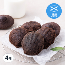 맘쿠킹 우리밀 초코 마들렌 생지 (냉동), 4개, 176g