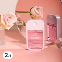 맥시멀라이프 x 새잎 휴대용 손소독제 스프레이 선물용 로즈, 40ml, 2개