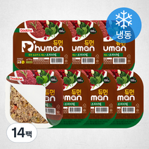 듀먼 강아지 소고기 & 채소 오리지널 화식 용기형 7팩 (냉동), 소, 100g, 14팩