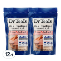 닥터틸즈 핑크 히말라얀 미네랄 소크 입욕제, 450g, 12개