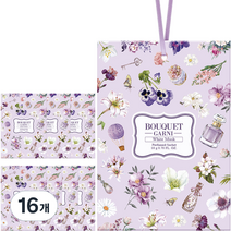 부케가르니 퍼퓸드 샤쉐 화이트머스크 M 본품, 10g, 16개, 바닐라/머스크향