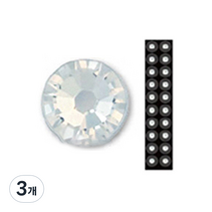 와사비네코 미미츠보 쥬얼리 귀지압패치, 크리스탈20pcs_L(4.0mm), 3개