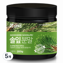 조은약초 솔잎분말, 5개, 200g