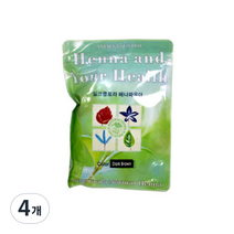 실크플로라 헤나 파우더 100g, 4개, 다크브라운