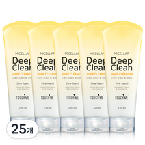 터치미 딥클린 미셀라 휩 클렌징폼, 220ml, 25개