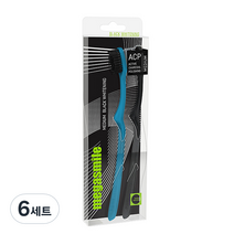 메가스마일 블랙칫솔 미디엄 블랙 + 랜덤 발송, 2개, 6세트