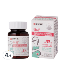 일양약품 닥터플러스 엽산 600 앤 비타민D600, 180정, 4개