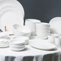 백자 6인 홈 식기세트 29p, 9종, 화이트