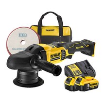 디월트 20V MAX 충전 광택기 DCM848P2 + 리튬이온 배터리 2p + 충전기 + 소프트백 + EXQ 듀얼 스폰지 패드 125mm DA3091 세트, 1세트