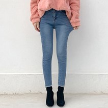 오키진 여성용 캔디 스판 스키니 데님
