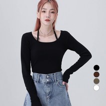 어썸어라운드 여성용 투웨이 끈 긴팔 티셔츠