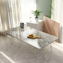 트리팜 LPM 오브제 라운드 심플 접이식테이블 1200 x 600 mm, 오리온그레이