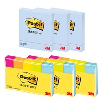 포스트잇 플래그 분류용 종이 670-5AN + 노트 654, 크림블루(노트654), 3세트