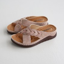 단골언니 여성용 보밍 꼬임패턴 보석장식 X스트랩 슬리퍼