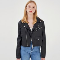 레이디볼륨 여성용 348 CROP LEATHER ZIPPER RIDER