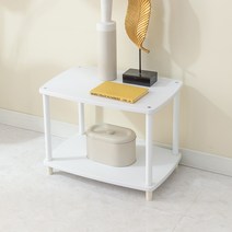 라인아트 벨라 조립식 2단선반 YJ-P97, 화이트