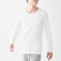 무인양품 남성용 코튼 울 스무스 긴팔 티셔츠