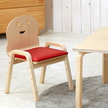 토리 원목 어린이 쿠션의자, 빨강