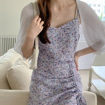 린다샵 여성용 베이코 반팔 니트 볼레로 가디건 CD2000K26