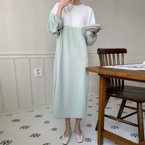 보리맘 하프 빅사이즈 롱 임부복 원피스 a753