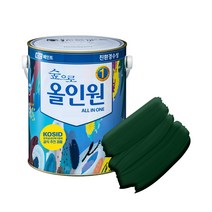 KCC 숲으로 올인원 다용도 페인트 수성 반광 4L, 녹색, 1개