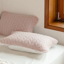 더자리 순면 피그먼트워싱 이지밴딩 베개커버 2p 세트