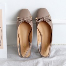 라블 리본 슬링백 플랫슈즈 2cm