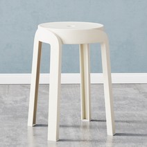 마켓플랜 네바 원형 스툴, 아이보리