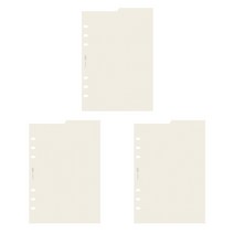 플레픽 A5 6공 양면 인덱스 패드 다이어리 리필 속지 도트 내츄럴 3p, 30매
