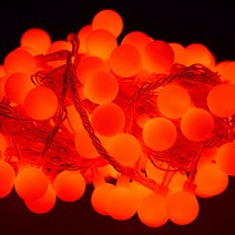 LED 앵두 메모리형 투명선 줄전구 100구, 빨강색