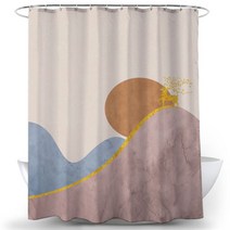 블루핑크문 샤워커튼 TYPE10 100 x 180 cm, 1개, 멀티(혼합)컬러