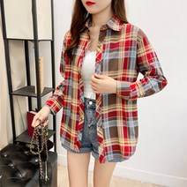 두봄 여성용 어썸 체크 셔츠