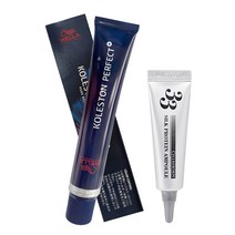 웰라 콜레스톤 퍼펙트 플러스 염모제 80g + 셀리본 33 실크 프로틴 앰플 12ml, 1세트, 퍼플