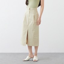 미쏘 벨티드 코튼 롱 스커트