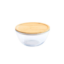 페블리 원형 유리용기, 1개, 1600ml
