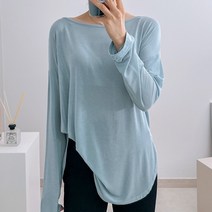 리버블루 여성용 비비드 옆트임 찰랑 루즈핏 티셔츠