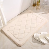 JCP 폭신 다이아 퀼팅 도어매트, 크림