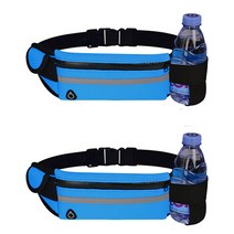 파라다이소 스포츠 필수품 물 휴대폰 보관 운동 가방 힙색 벨트 2p, 블루