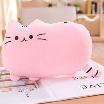 배곧데코 부드럽고 귀여운 고양이 등쿠션 허리쿠션, 핑크